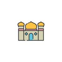 Mosque Vector Icon Illustration logo