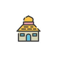 Mosque Vector Icon Illustration logo