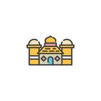 Mosque Vector Icon Illustration logo