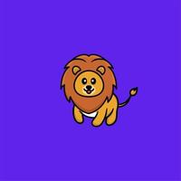 CUTE LION CONCEPT LOGO DESIGN vector