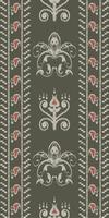 African Ikat paisley embroidery. Ikat stripe tribal background Geometric Traditional ethnic oriental design for the background. Folk, Indian, Scandinavian, Gypsy, saree Borneo Fabric border Ikkat vector