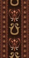 africano ikat cachemir bordado. ikat impresión tribal cheurón geométrico tradicional étnico oriental diseño para el antecedentes. gente, indio, escandinavo, gitano, sari borneo tela frontera ikkat vector