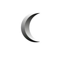 Crescent mood gradation black and white. Suitable for ramadan design other design vector