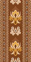 africano ikat cachemir bordado. ikat huellas dactilares tribal África geométrico tradicional étnico oriental diseño para el antecedentes. gente, indio, escandinavo, gitano, sari borneo tela frontera ikkat vector