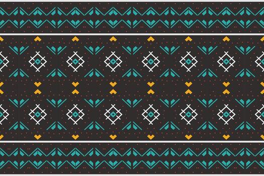 Indian ethnic pattern. Geometric ethnic pattern traditional Design It is a pattern geometric shapes. Create beautiful fabric patterns. Design for print. Using in the fashion industry. vector