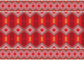 Ethnic floral seamless pattern. traditional pattern design It is a pattern geometric shapes. Create beautiful fabric patterns. Design for print. Using in the fashion industry. vector