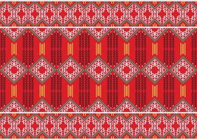 Ethnic floral seamless pattern. traditional pattern design It is a pattern geometric shapes. Create beautiful fabric patterns. Design for print. Using in the fashion industry. vector