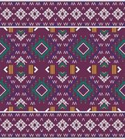 Seamless ethnic pattern design. traditional pattern design It is a pattern geometric shapes. Create beautiful fabric patterns. Design for print. Using in the fashion industry. vector