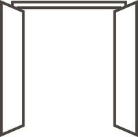 Door, open, icon in trendy outline style isolated on white background. Door symbol for your web site design, logo, app, UI. Vector illustration, EPS10. - Vector on white background