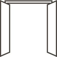 puerta, abierto, icono en de moda contorno estilo aislado en blanco antecedentes. puerta símbolo para tu web sitio diseño, logo, aplicación, ui vector ilustración, eps10. - vector en blanco antecedentes