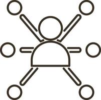 Line vector icon business, network, product. Outline vector icon on white background