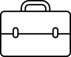 Line vector icon briefcase. Outline vector icon on white background