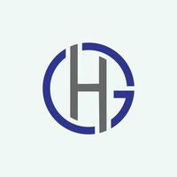 gh circle logo vector Illustration