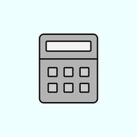 calculator color vector icon, vector illustration on dark background