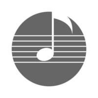 Musical note icon design vector