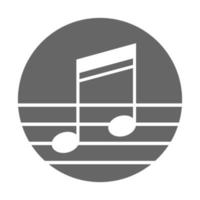 musical Nota icono diseño vector