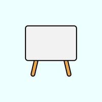 blackboard color vector icon, vector illustration on dark background