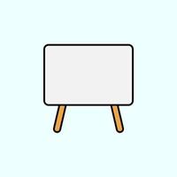 blackboard color vector icon, vector illustration on dark background