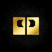 cash, money, pack gold icon. Vector illustration of golden particle background. gold icon