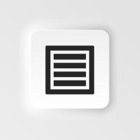 Box neumorphic style vector icon. Simple element illustration from UI concept. Box neumorphic style vector icon. Finance concept vector illustration. .