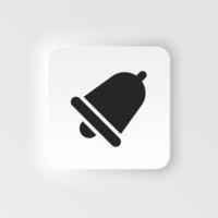 Bell icon - Vector. Simple element illustration from UI concept. Bell icon neumorphic style vector icon .