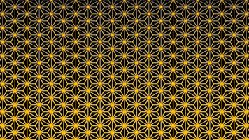 Beautiful yellow islamic pattern on black background, ramadan background vector