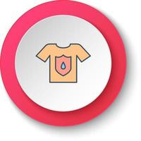 Round button for web icon, Cotton clothes shirt. Button banner round, badge interface for application illustration on white background vector