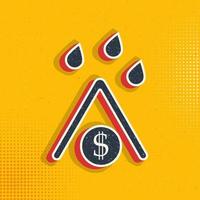 climate, meteorology pop art, retro icon. Vector illustration of pop art style on retro background
