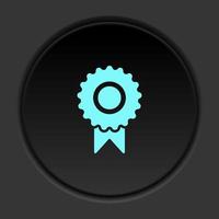 Round button icon, Cinema, show, ticket. Button banner round, badge interface for application illustration on dark background vector