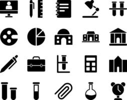 School and Education Icons set. alarm, clock. Vector Illustration Set Of Simple Training Icons. Elements Presentation, Demonstration, University