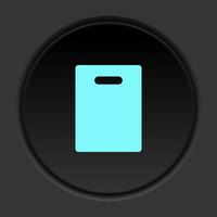 Round button icon, Card, credit, money. Button banner round, badge interface for application illustration on dark background vector