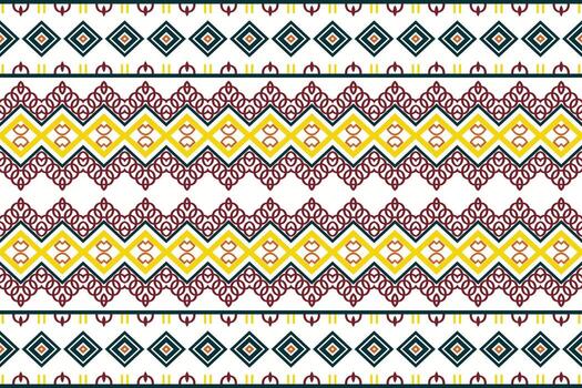 Ethnic design pattern. traditional pattern background It is a pattern geometric shapes. Create beautiful fabric patterns. Design for print. Using in the fashion industry. vector
