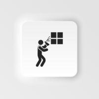 Window cleaner icon. Trendy flat neumorphic style neumorphic style vector icon Window cleaner icon on transparent background from Cleaning collection. High quality filled Window cleaner. .