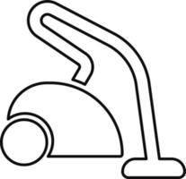 Line vector icon cleaner, vacuum. Outline vector icon on white background