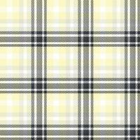 tartan pattern design textile is made with alternating bands of coloured  pre dyed  threads woven as both warp and weft at right angles to each other. vector