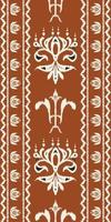 African Ikat paisley embroidery. Ikat pattern tribal abstract Geometric Traditional ethnic oriental design for the background. Folk, Indian, Scandinavian, Gypsy, saree Borneo Fabric border Ikkat vector