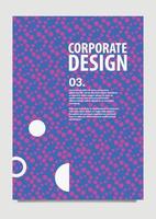 Abstract vector cover template using purple and pink color and halftone dots. Cover with pattern decoration. Suitable for annual report, magazine, catalog, template, book, and document.