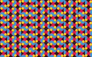 Black colored abstract pattern with colorful artistic circles. Suitable for fabric, fill, background, wallpaper, and cover. vector