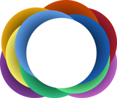 Contexte de coloré cercle pour copie espace, abstrait graphique transparent Contexte png