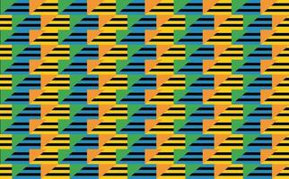 Colorful triangles and stripes pattern. Seamless pattern for fabric, brand, cover, card, banner, and wallpaper. vector