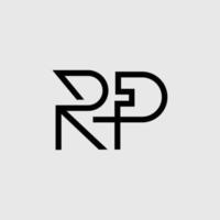 RP artistic monogram vector logo. Logo made from thin lines. Logo for brand, personal, product, industry, and company.