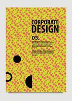 Abstract vector cover template using pale red and light green color and halftone dots. Cover with pattern decoration. Suitable for annual report, magazine, catalog, template, book, and document.