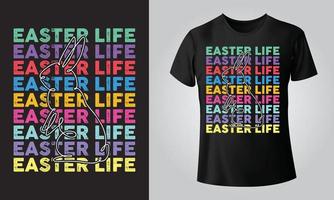Pascua de Resurrección vida - tipográfico negro fondo, camiseta, taza, gorra y otro impresión en demanda diseño, svg, vector, eps, jpg vector