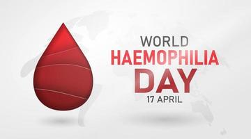 World Haemophilia Day Concept Design. Increase awareness of blood disease, von Willebrand disease and other inherited bleeding disorders vector