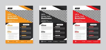 Corporate business flyer template design set with blue, magenta, advertise, marketing, business proposal, promotion, publication, Vector eco flyer, IT Company flyer , Geometric shape, and leaflets