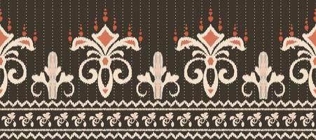 African Ikat floral paisley embroidery background. geometric ethnic oriental pattern traditional. Ikat Aztec style abstract vector illustration. design for print texture,fabric,saree,sari,carpet.