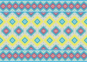 Ethnic pattern. Traditional ethnic pattern design It is a pattern created by combining geometric shapes. Create beautiful fabric patterns. Design for print. Using in the fashion industry. vector