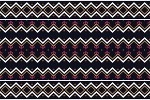 Geometric ethnic embroidery patterns. traditional pattern background It is a pattern geometric shapes. Create beautiful fabric patterns. Design for print. Using in the fashion industry. vector