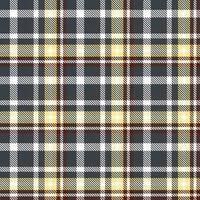 plaid pattern fabric design background is made with alternating bands of coloured  pre dyed  threads woven as both warp and weft at right angles to each other. vector