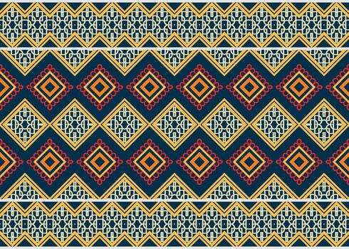 Ethnic pattern Philippine textile. Geometric ethnic pattern traditional Design It is a pattern geometric shapes. Create beautiful fabric patterns. Design for print. Using in the fashion industry. vector